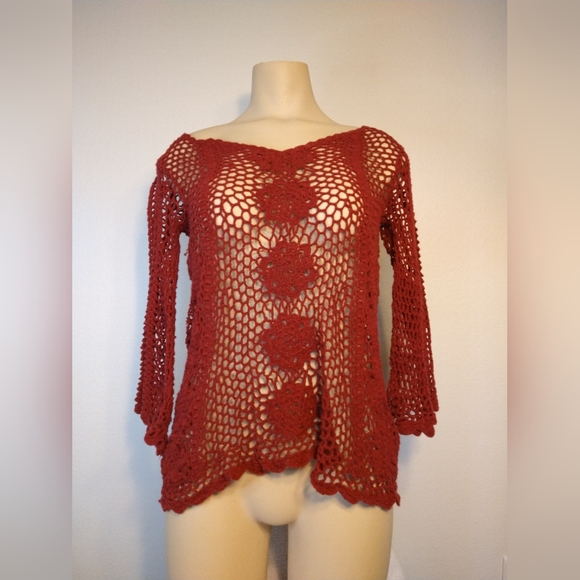 Merlot Crochet Cover Up S - Picture 5 of 7